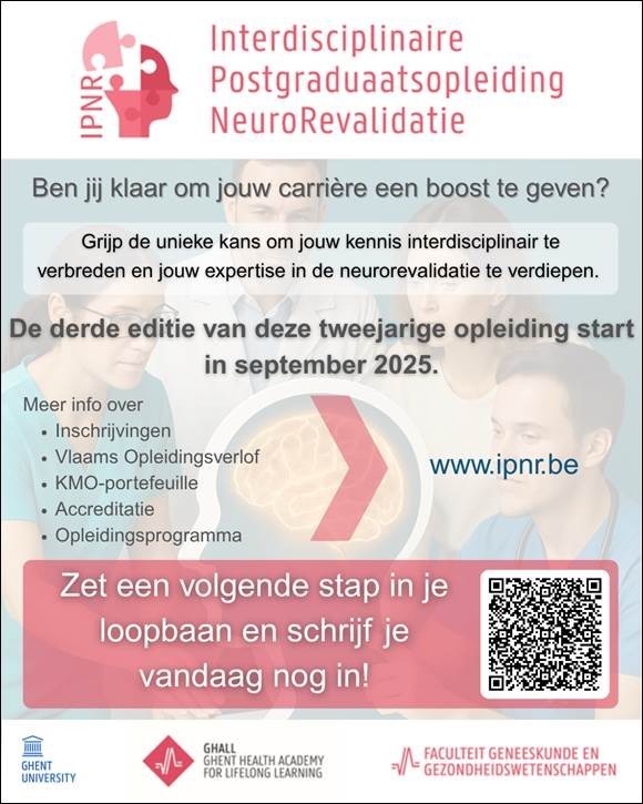 Interdisciplinaire postgraduaatopleiding Neurorevalidatie.